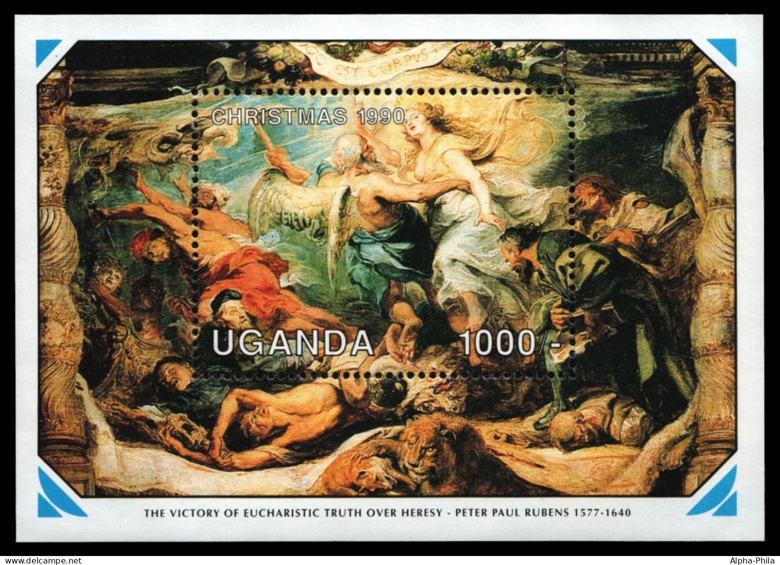 Uganda 1990 - Mi-Nr. Block 125 ** - MNH - Gemälde / Paintings - Weihnachten - Ouganda (1962-...)