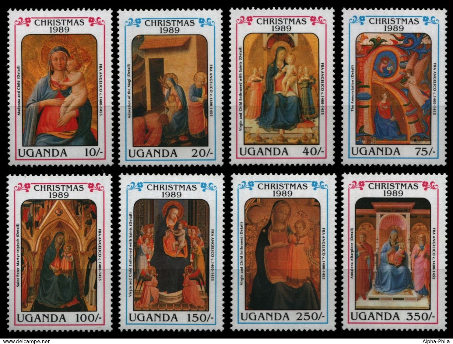 Uganda 1989 - Mi-Nr. 752-759 ** - MNH - Weihnachten / X-mas - Oeganda (1962-...)