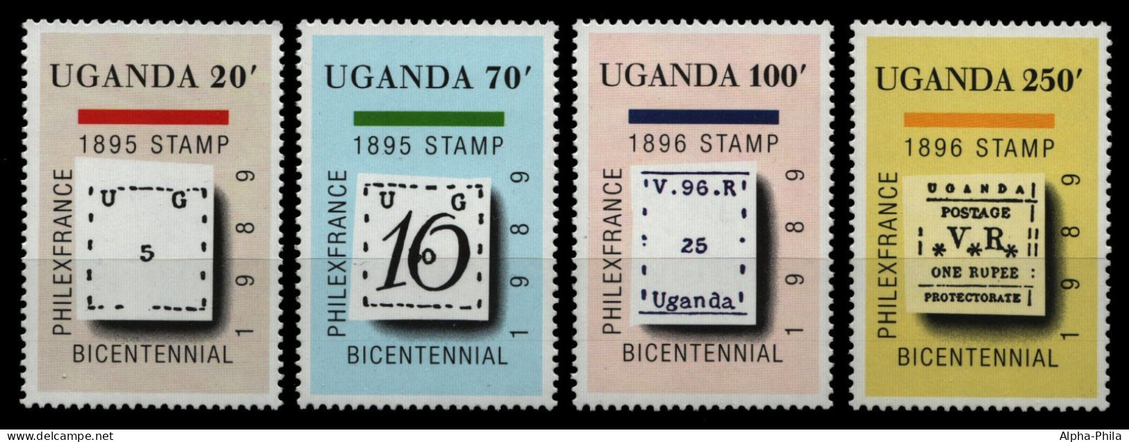 Uganda 1989 - Mi-Nr. 658-661 ** - MNH - PHILEXFRANCE '89 - Uganda (1962-...)