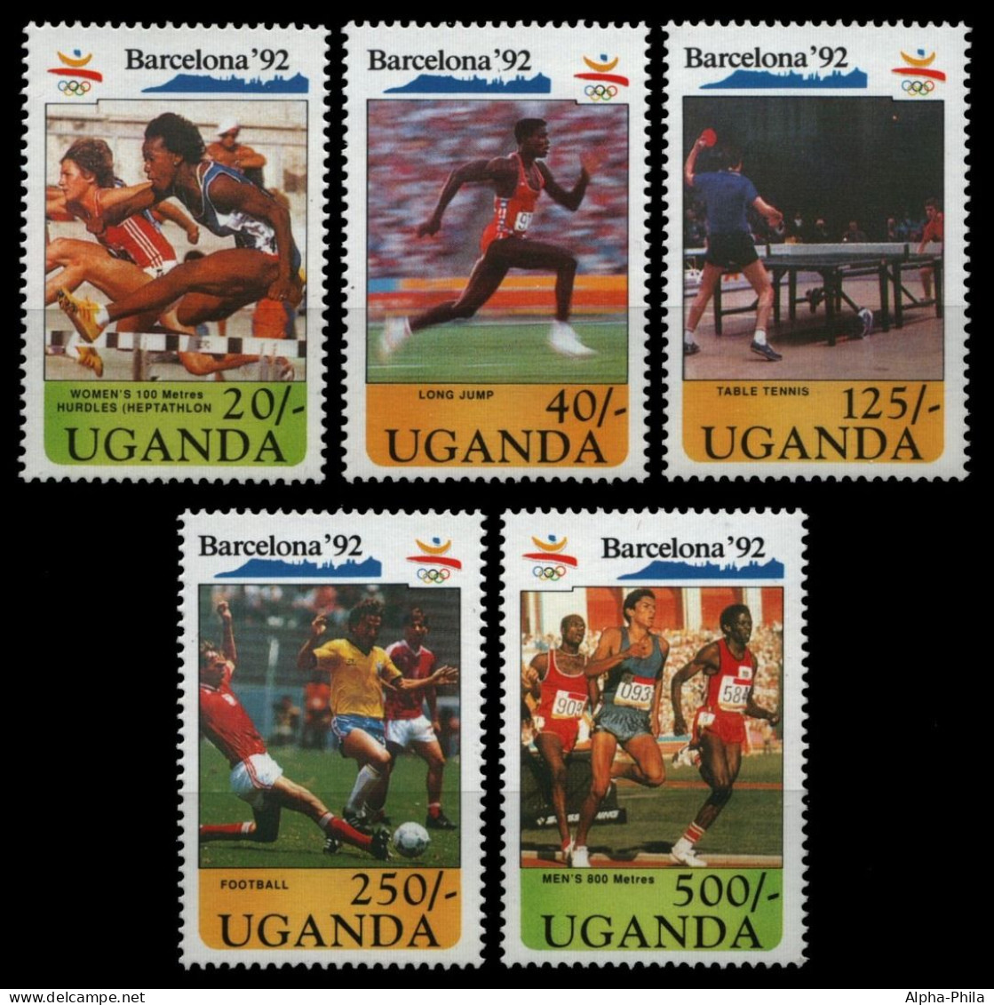 Uganda 1991 - Mi-Nr. 883-887 ** - MNH - Olympia Barcelona - Oeganda (1962-...)