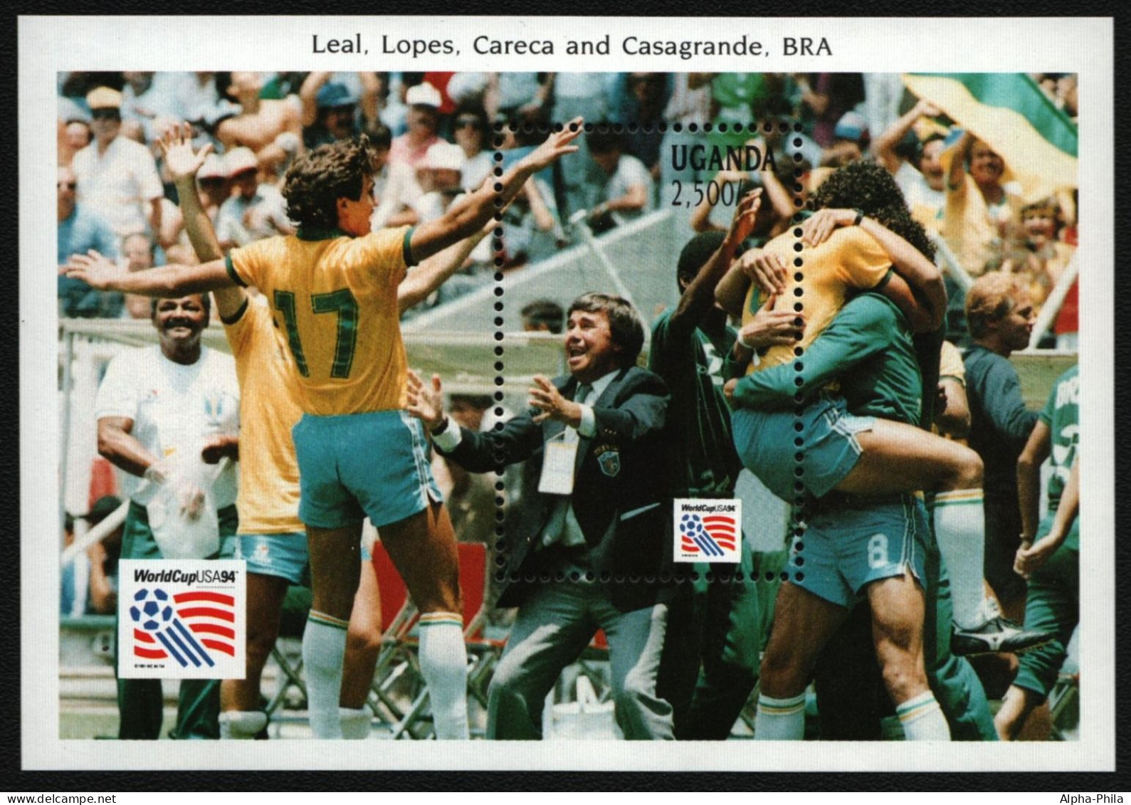 Uganda 1993 - Mi-Nr. Block 193 ** - MNH - Fußball / Soccer - Uganda (1962-...)