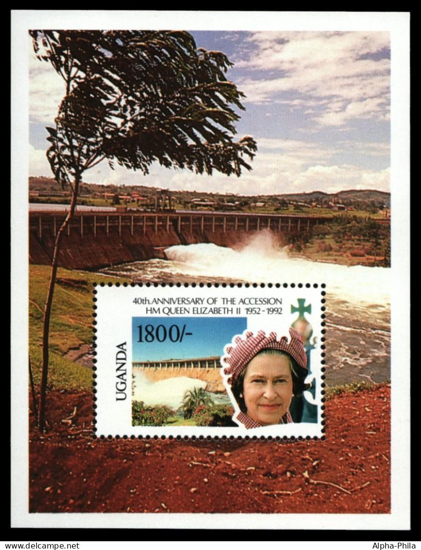 Uganda 1992 - Mi-Nr. Block 158 ** - MNH - Queen Elizabeth II - Ouganda (1962-...)