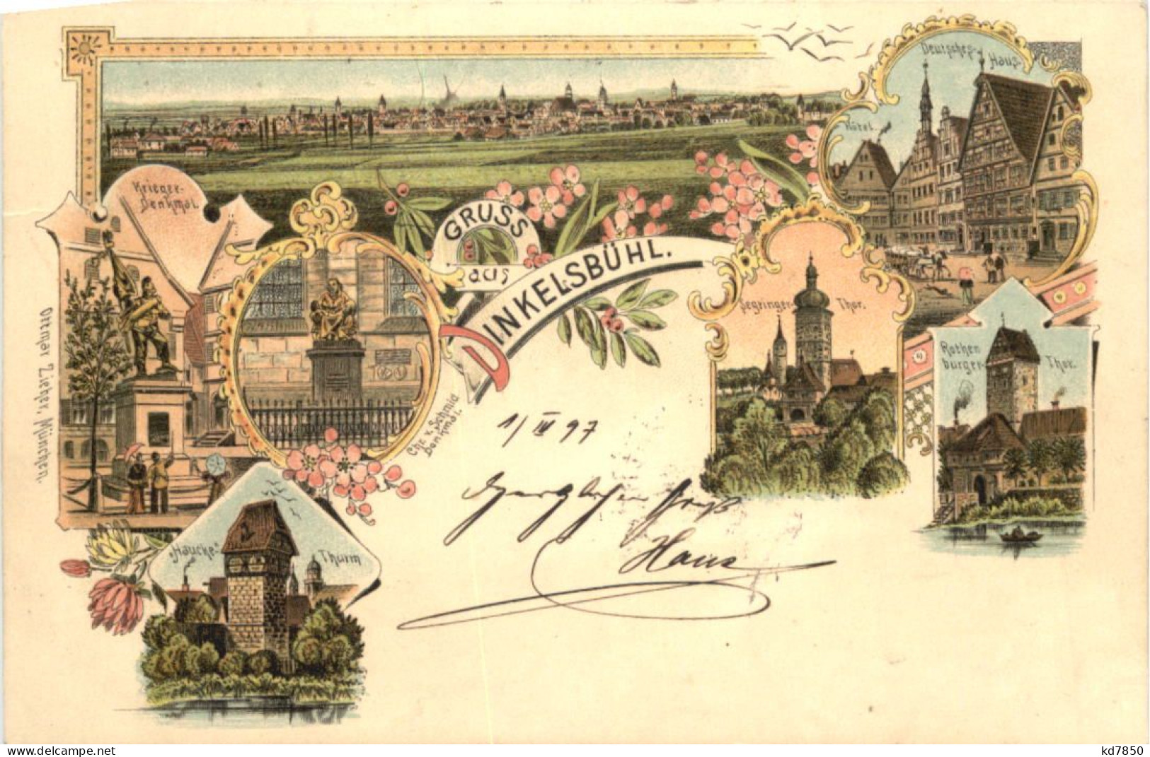 Gruss Aus Dinkelsbühl - Litho - Dinkelsbühl