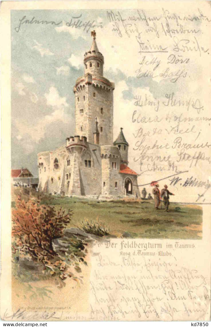 Der Feldbergturm Im Taunus - Litho - Giessen