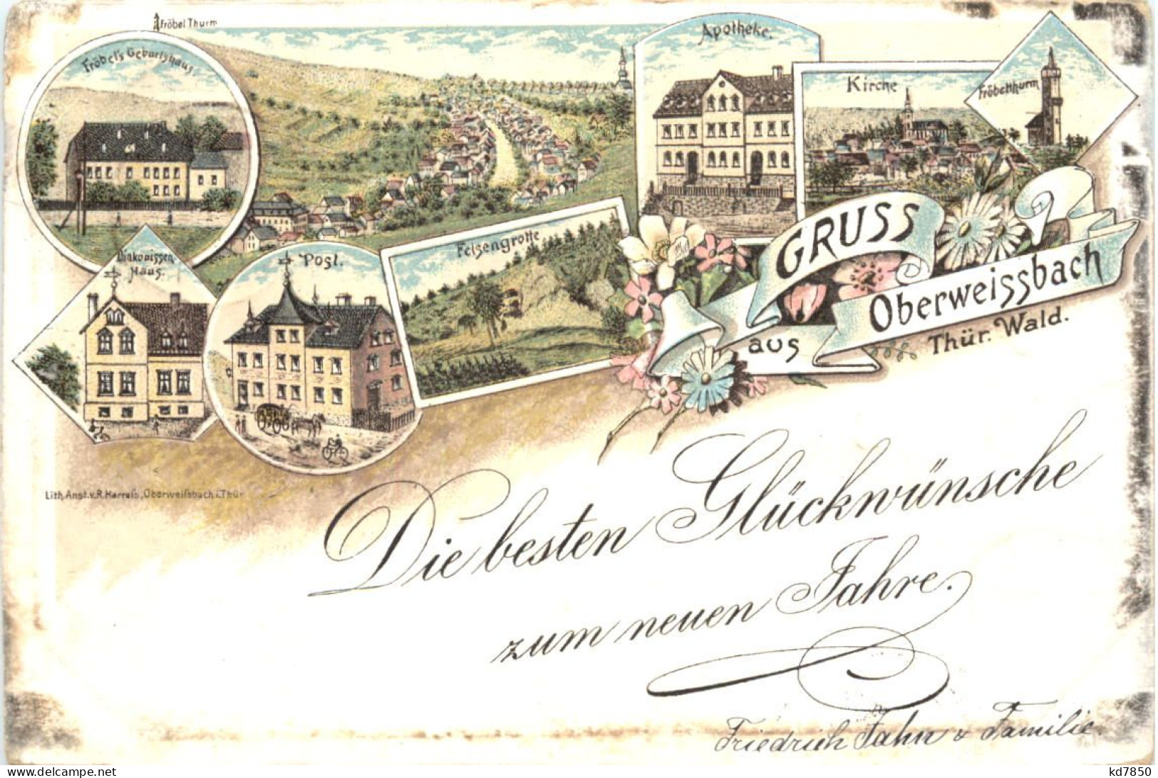 Gruss Aus Oberweissbach - Litho - Oberweissbach