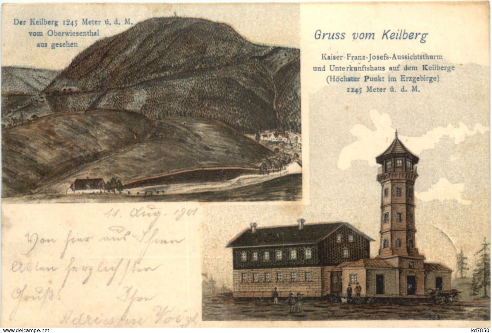 Gruss Vom Keilberg - Litho - Boehmen Und Maehren