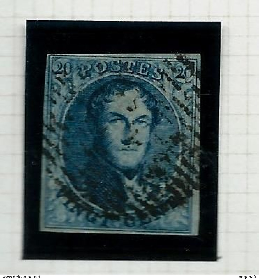 Filigrane L L Non Encadré : N° 7 Papier Mince  - Obl. 85 (Namur ) - 1851-1857 Medallions (6/8)