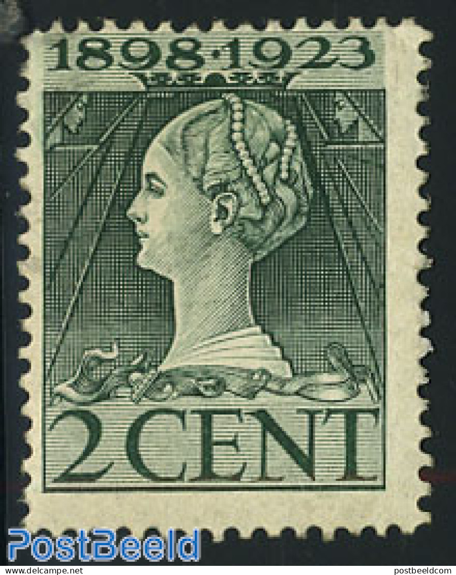 Netherlands 1921 2c Green, Perf. 12:11.5, Unused Hinged, Unused (hinged) - Ungebraucht