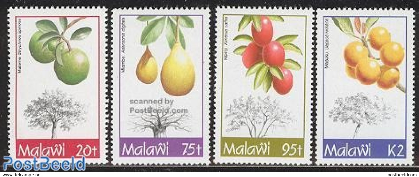 Malawi 1993 Fruits 4v, Mint NH, Nature - Fruit - Frutas