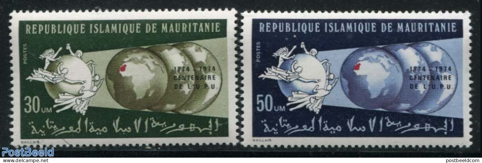 Mauritania 1974 U.P.U. Centenary 2v, Mint NH, U.P.U. - U.P.U.