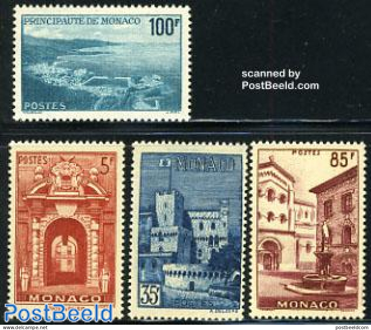 Monaco 1959 Definitives 4v, Mint NH - Nuovi