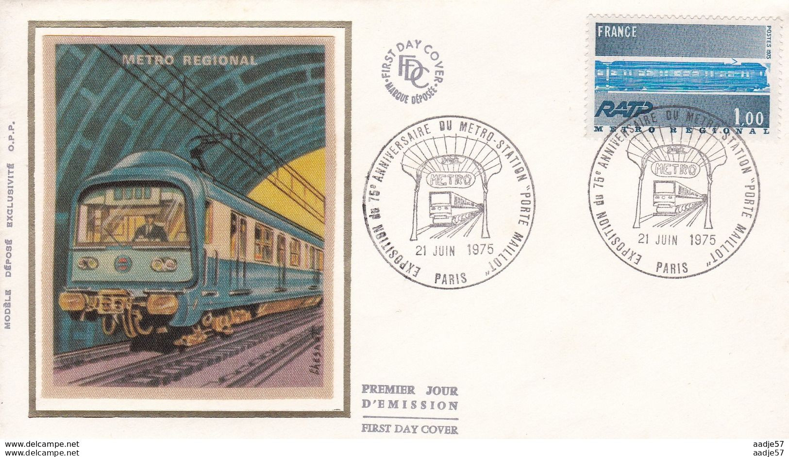 Frankreich France 21.06.1975 Metro Regional - Trains