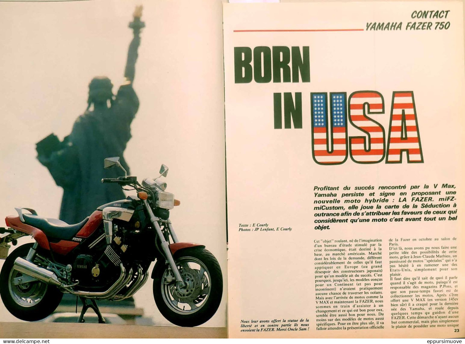 Article Papier 5 Pages  MOTO YAMAHA FAZER 750 Août 1986 FL-06 - Sin Clasificación