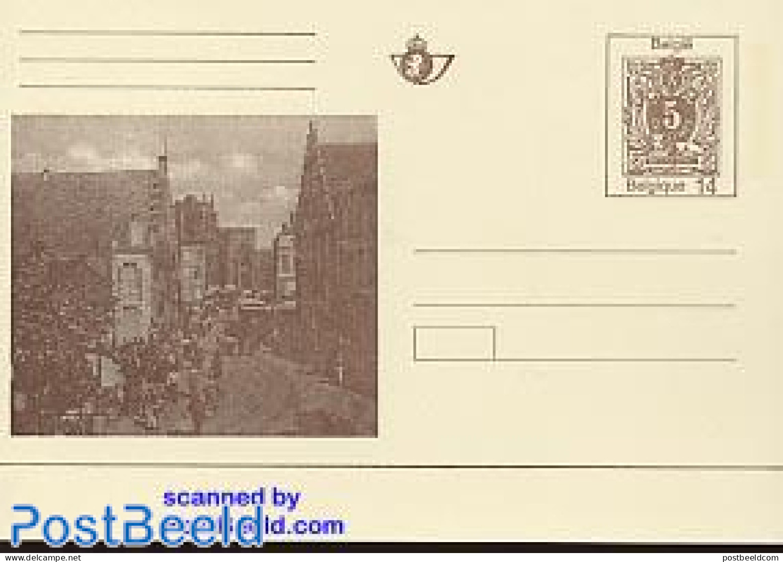 Belgium 1991 Postcard Gandae 91, Unused Postal Stationary, Various - Stamps On Stamps - Street Life - Briefe U. Dokumente