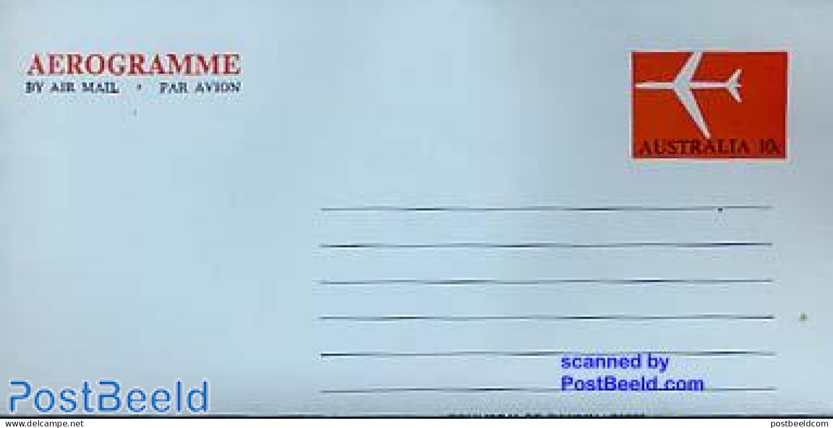 Australia 1971 Aerogramme 10c Orange, Unused Postal Stationary, Transport - Aircraft & Aviation - Briefe U. Dokumente