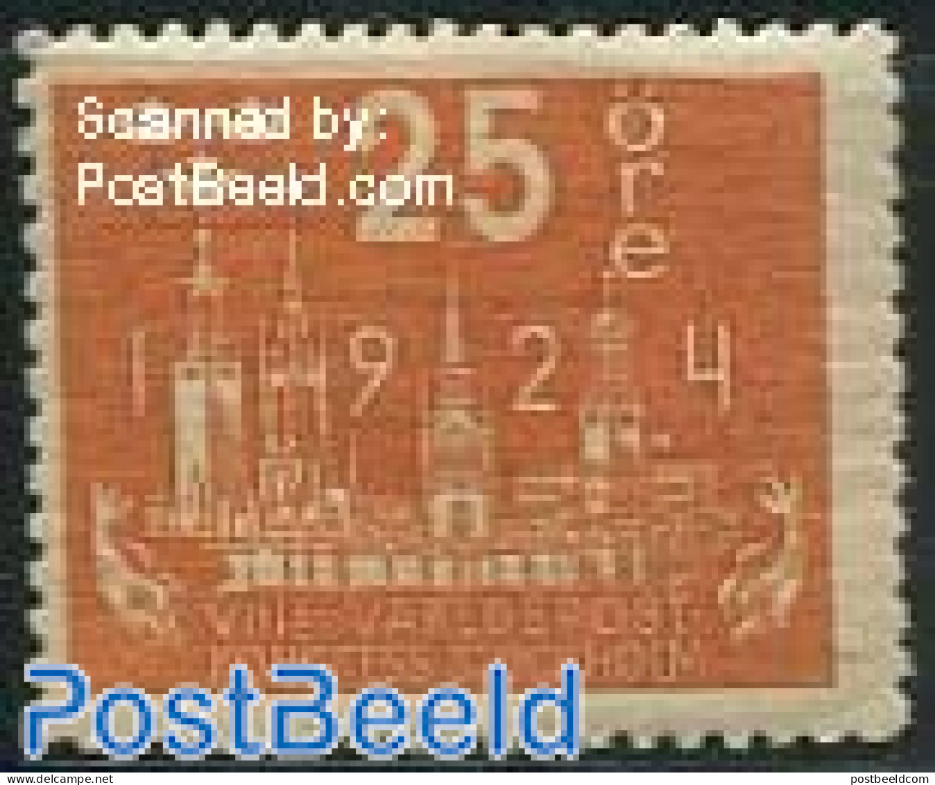 Sweden 1924 25o, Stamp Out Of Set, Unused (hinged) - Ongebruikt