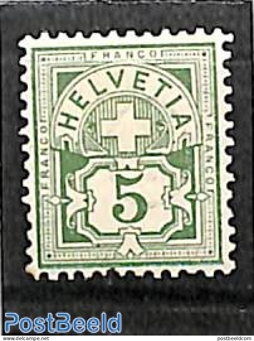 Switzerland 1882 5c, Stamp Out Of Set, Unused (hinged) - Nuevos