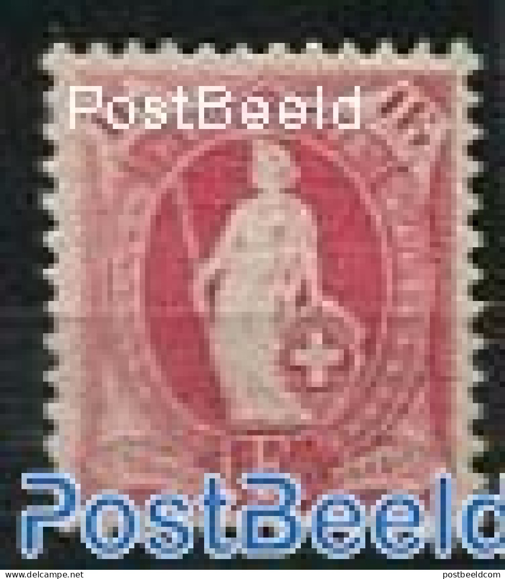 Switzerland 1905 1Fr, Lilared, Perf. 11.75:11.25, Stamp Out Of Set, Unused (hinged) - Nuovi