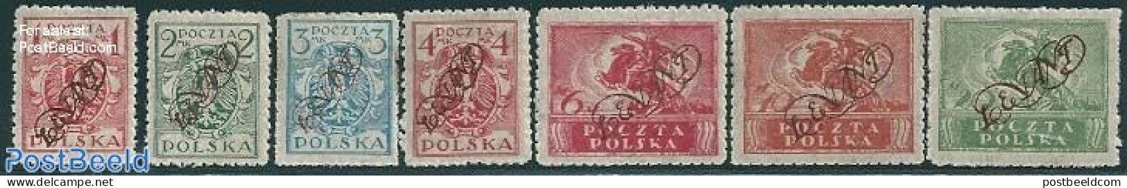 Poland 1921 Levant Post 7v, Unused (hinged) - Ongebruikt