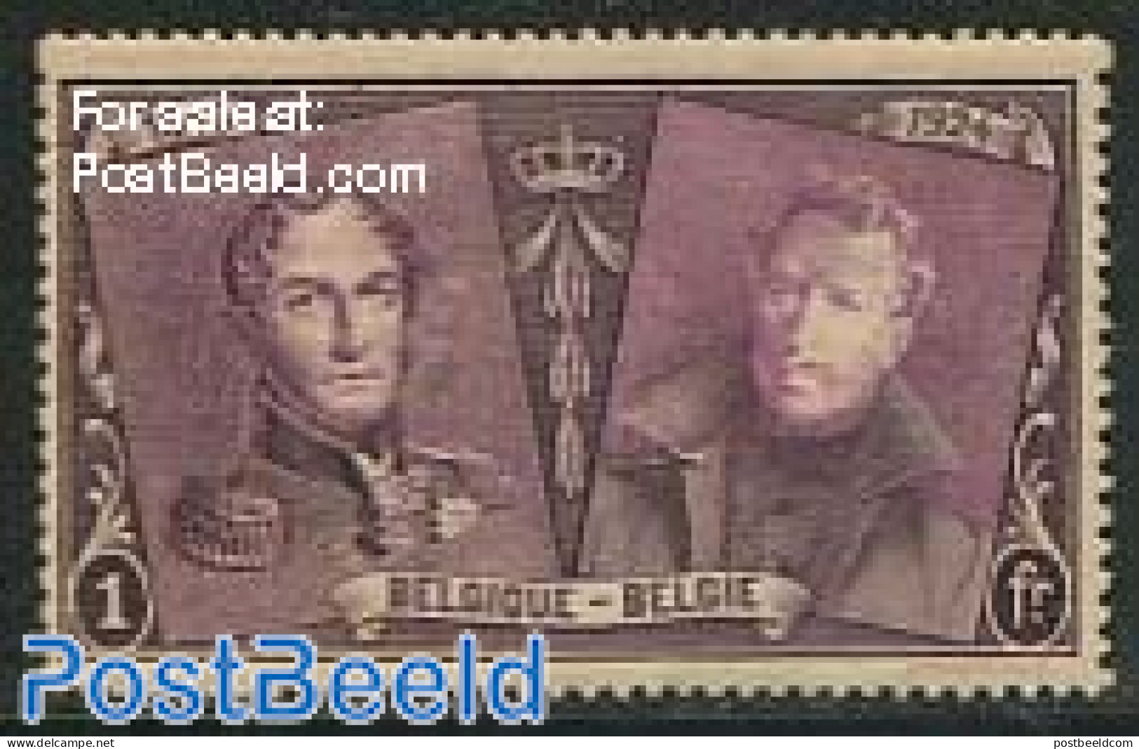 Belgium 1925 1Fr, Stamp Out Of Set, Unused (hinged) - Neufs