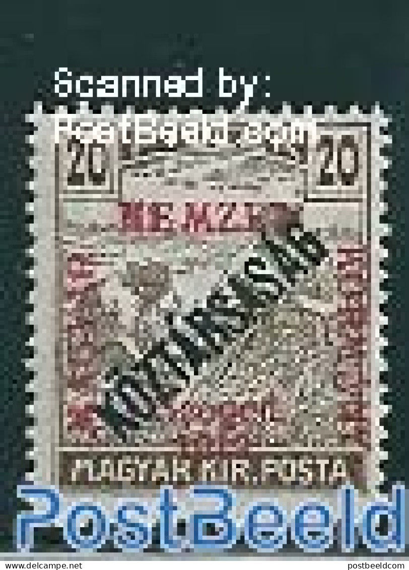 Hungary 1919 Szegedin, 20f, Stamp Out Of Set, Unused (hinged) - Neufs