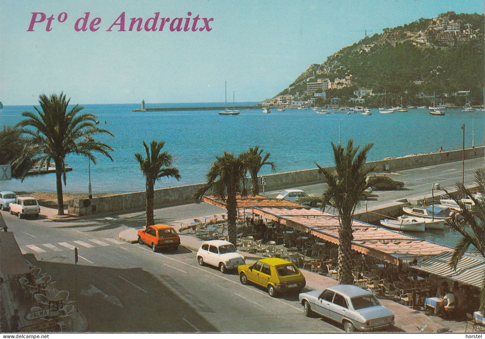 Spanien - Mallorca - Puerto De Andraitx - Street - Cars - Fiat 500 - Peugeot 504 - Mallorca