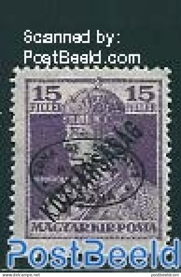 Hungary 1919 Debrecen, 15f, Stamp Out Of Set, Unused (hinged) - Nuovi