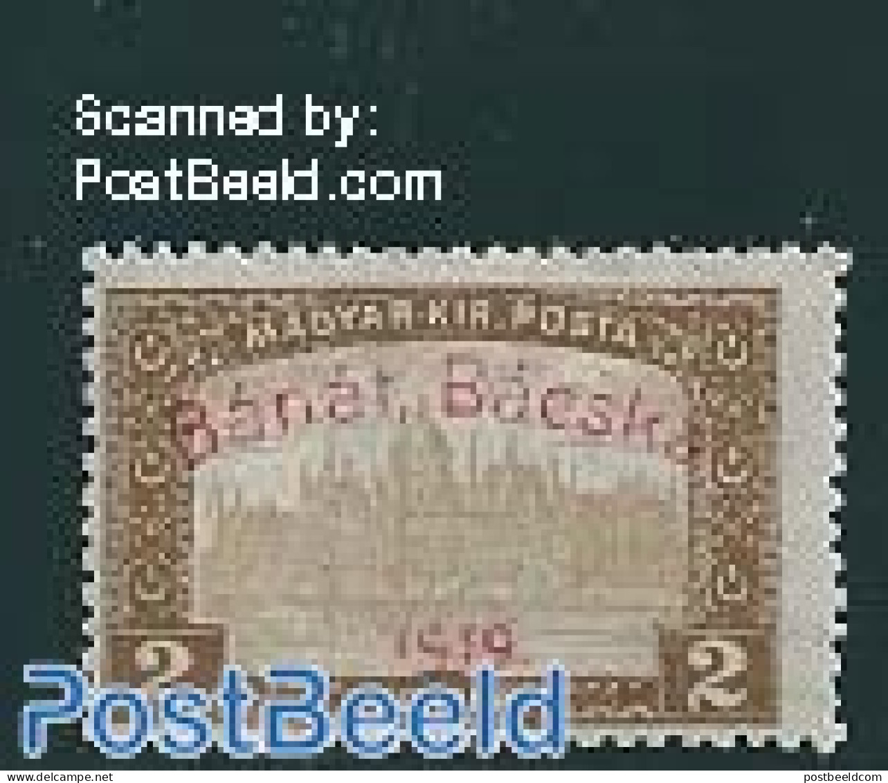 Hungary 1919 Banat Bacska, 2Kr, Stamp Out Of Set, Unused (hinged) - Ungebraucht