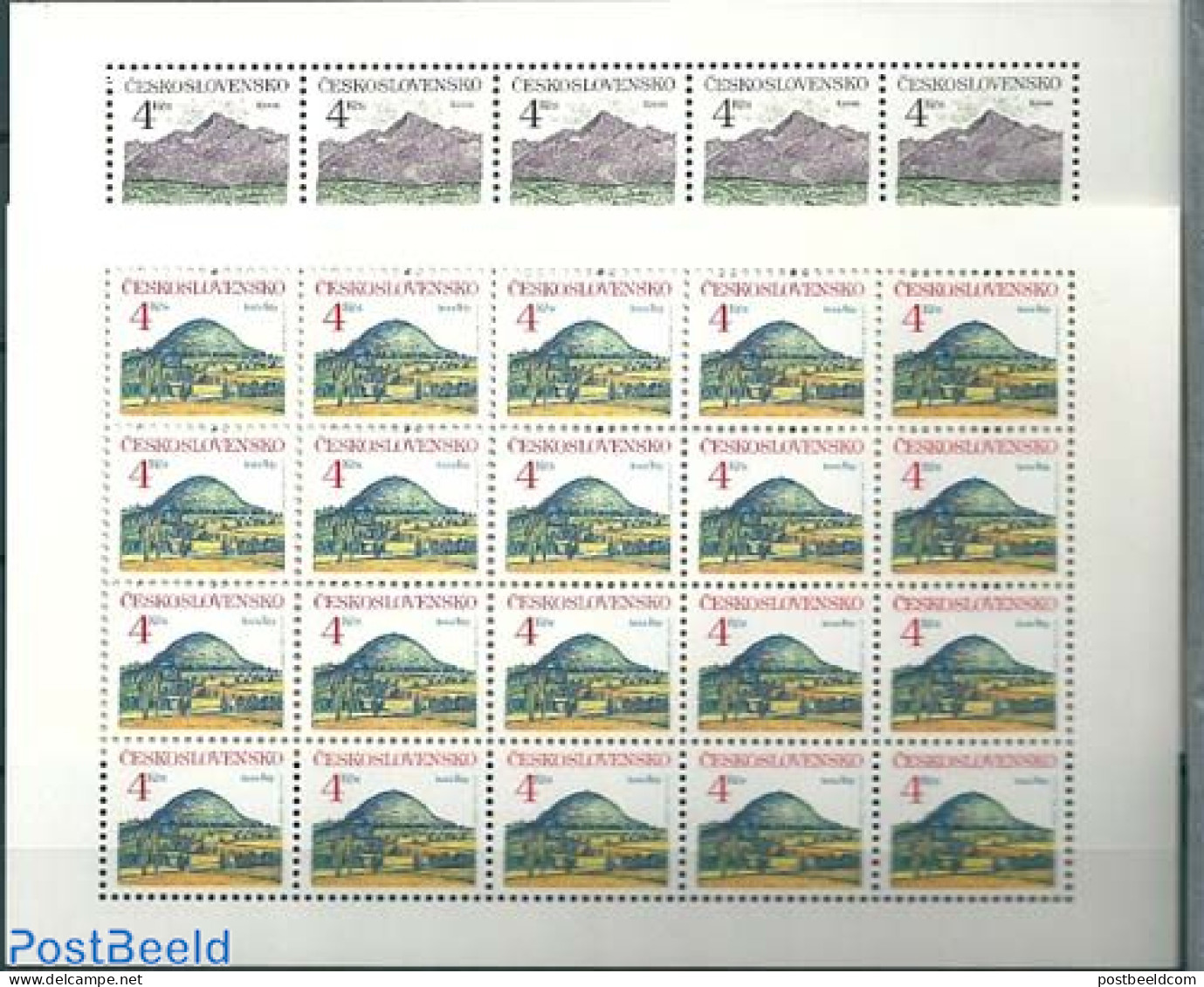 Czechoslovkia 1991 Mountains 2 M/ss, Mint NH, Sport - Mountains & Mountain Climbing - Andere & Zonder Classificatie