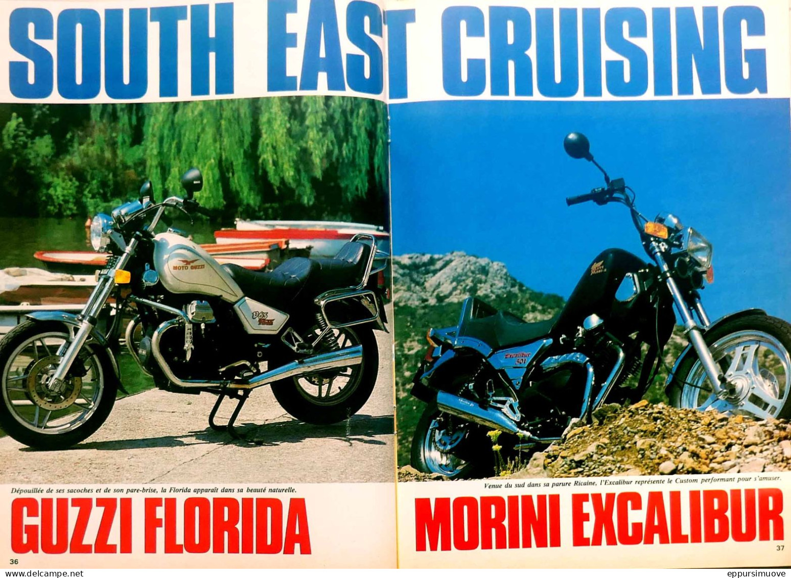 Article Papier 6 Pages MOTO GUZZI FLORIDA MORINI EXCALIBUR Août 1986 FL-06 - Unclassified