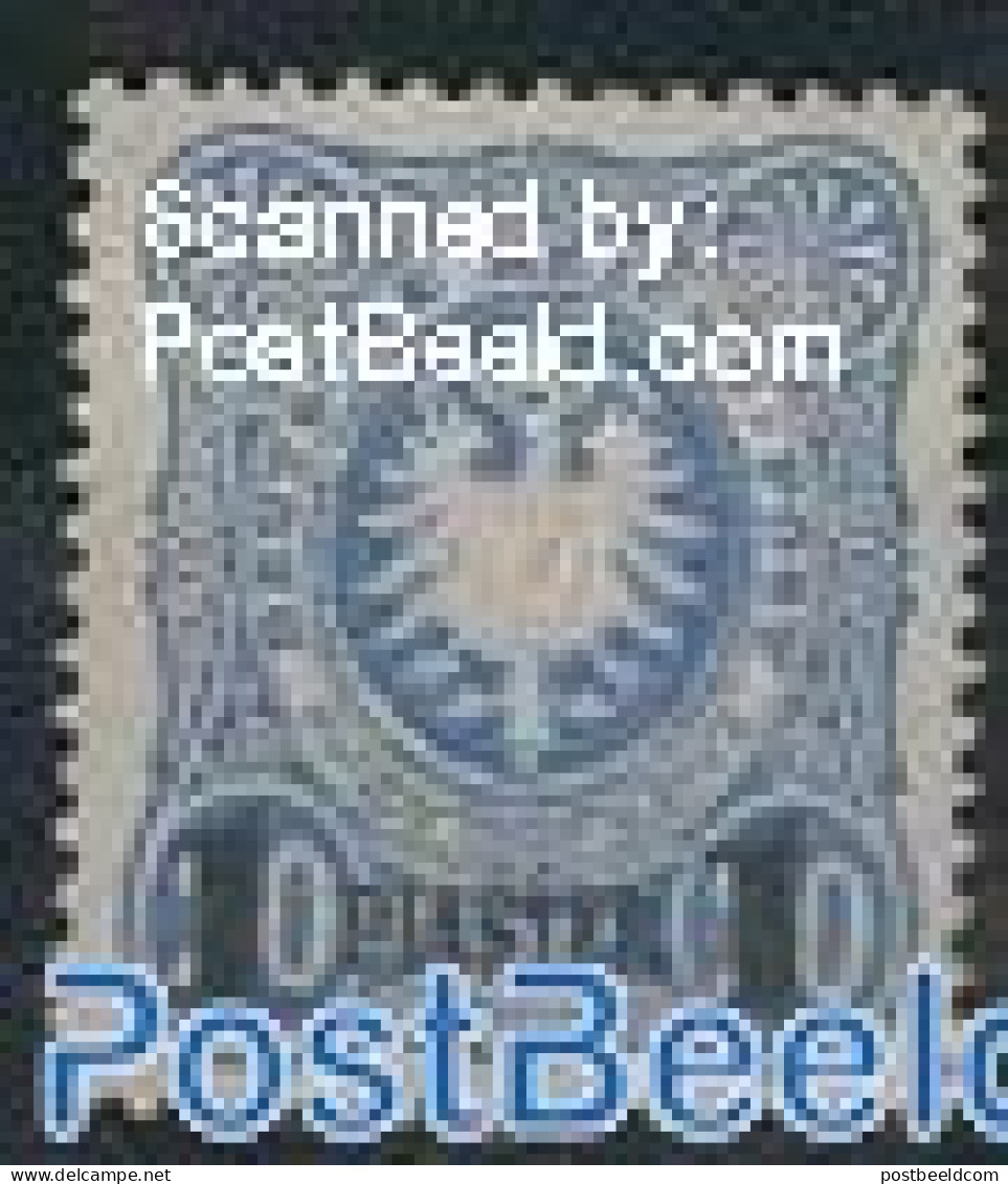 Turkey 1885 German Post, 1Pia On 20Pf, Light Cobalt, Unused (hinged) - Sonstige & Ohne Zuordnung