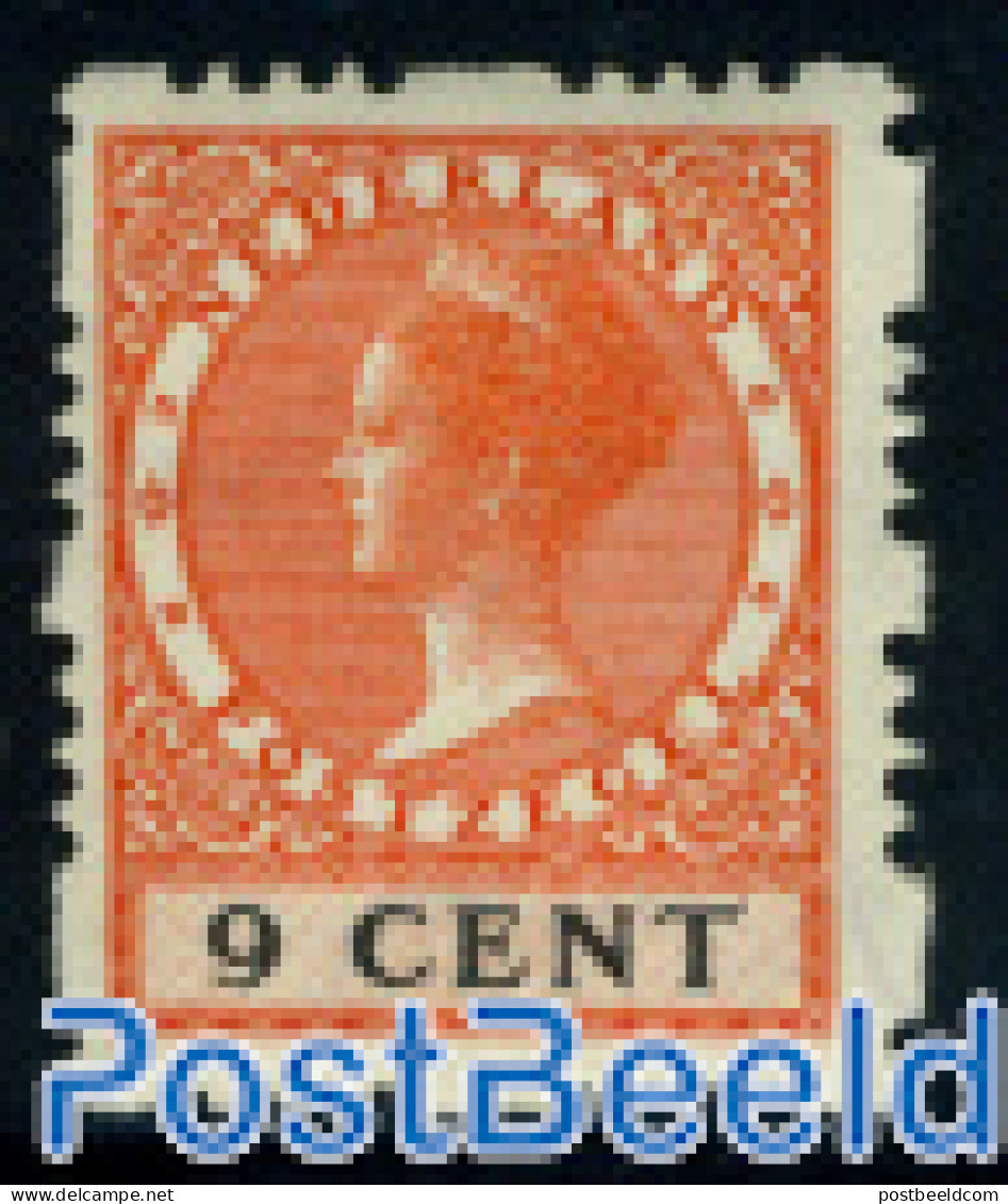 Netherlands 1928 9c, 4-side Syncoperf. Stamp Out Of Set, Unused (hinged) - Unused Stamps