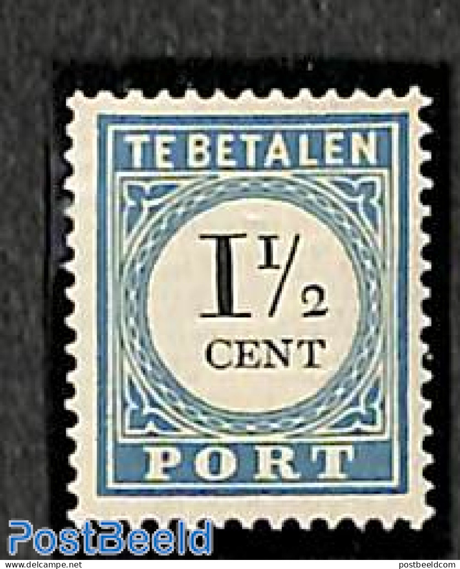 Netherlands 1881 1.5c, Perf. 12.5, Type III, Stamp Out Of Set, Mint NH - Tasse