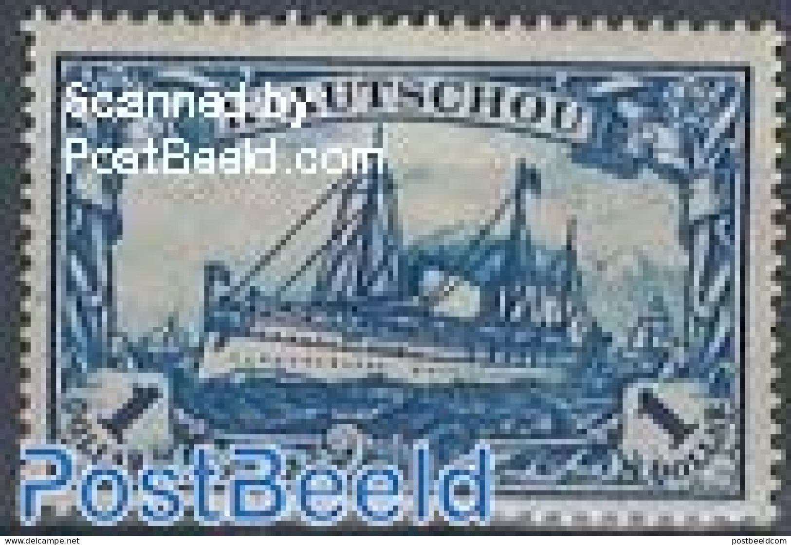 Germany, Colonies 1905 Kiautschou, $1, 26:17Perf, Stamp Out Of Set, Unused (hinged), Transport - Ships And Boats - Ships