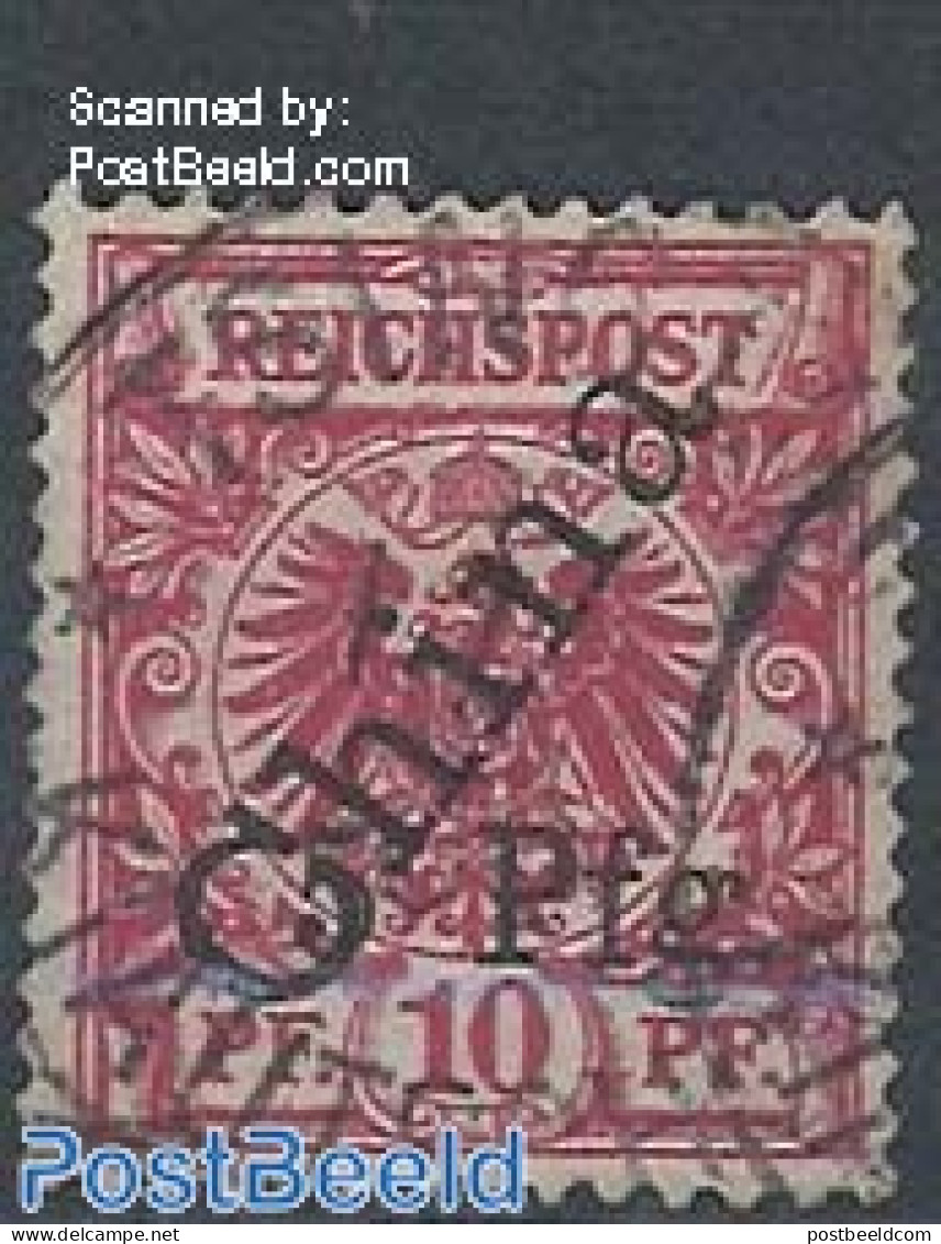 Germany, Colonies 1900 Kiautschou, Overprint 1v, Violet Stripe, Used, Signed, Used - Andere & Zonder Classificatie