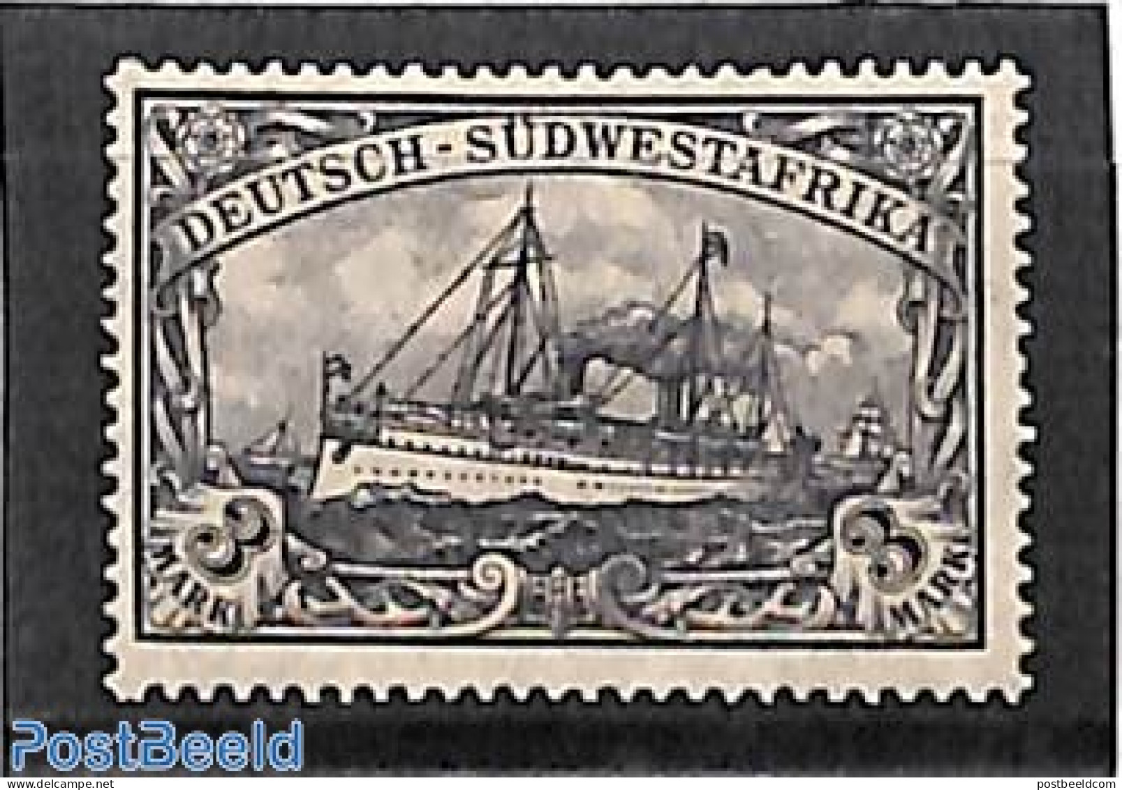 Germany, Colonies 1919 SWA, 3M, Stamp Out Of Set, Unused (hinged), Transport - Ships And Boats - Schiffe
