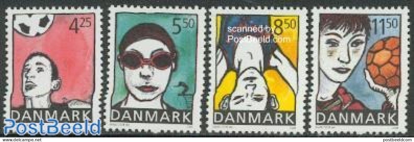 Denmark 2003 Sport & Youth 4v, Mint NH, Sport - Football - Gymnastics - Handball - Sport (other And Mixed) - Swimming .. - Ongebruikt