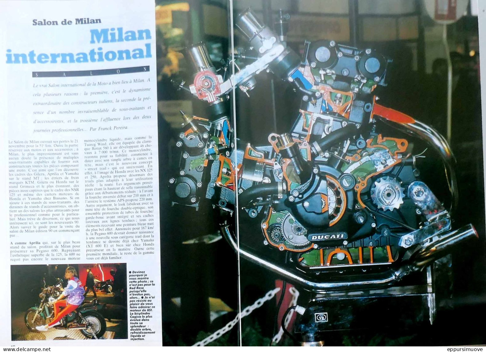 Article Papier 6 Pages SALON DE MILAN APRILIA GILERA BIMOTA KAWA HONDA MOTO GUZZI Novembre 1989 MrFL - Unclassified