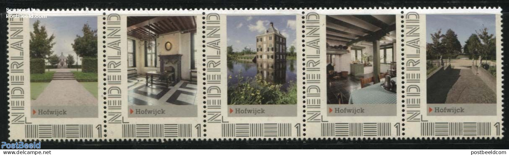 Netherlands - Personal Stamps TNT/PNL 2012 Hofwijck 5V [::::], Mint NH, Nature - Trees & Forests - Art - Castles & For.. - Rotary, Club Leones
