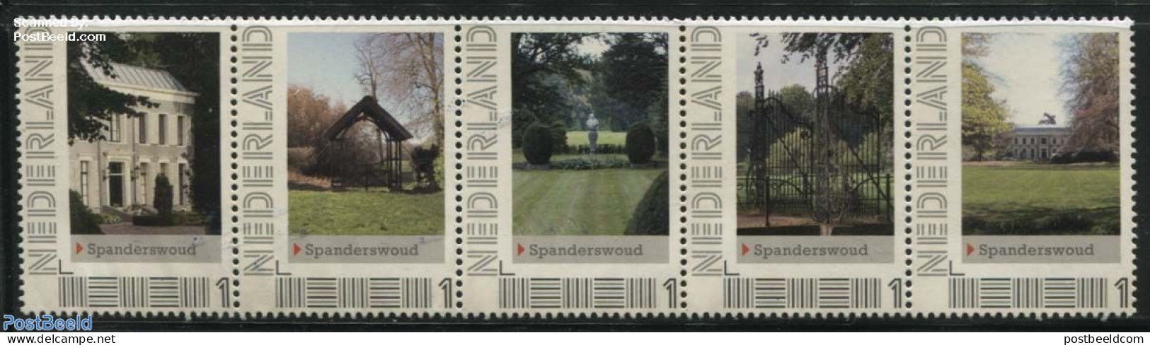 Netherlands - Personal Stamps TNT/PNL 2012 Spanderswoud 5V [::::], Mint NH, Nature - Trees & Forests - Castles & Forti.. - Rotary, Lions Club