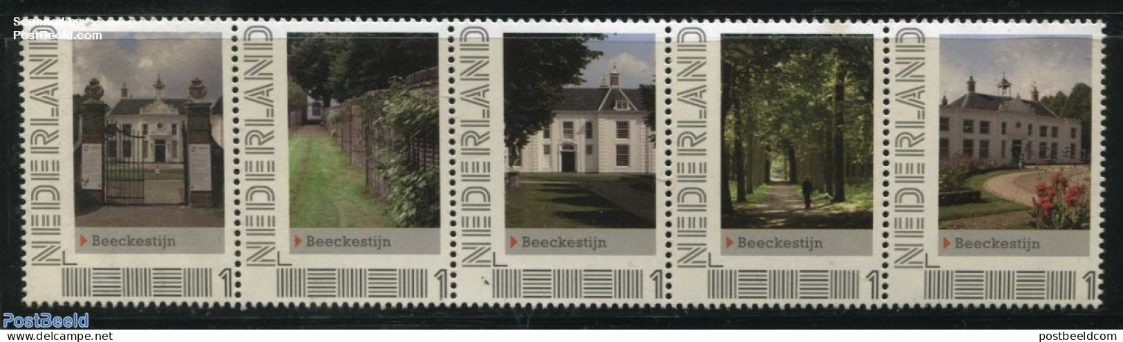 Netherlands - Personal Stamps TNT/PNL 2012 Beeckestijn 5V [::::], Mint NH, Nature - Trees & Forests - Castles & Fortif.. - Rotary, Club Leones