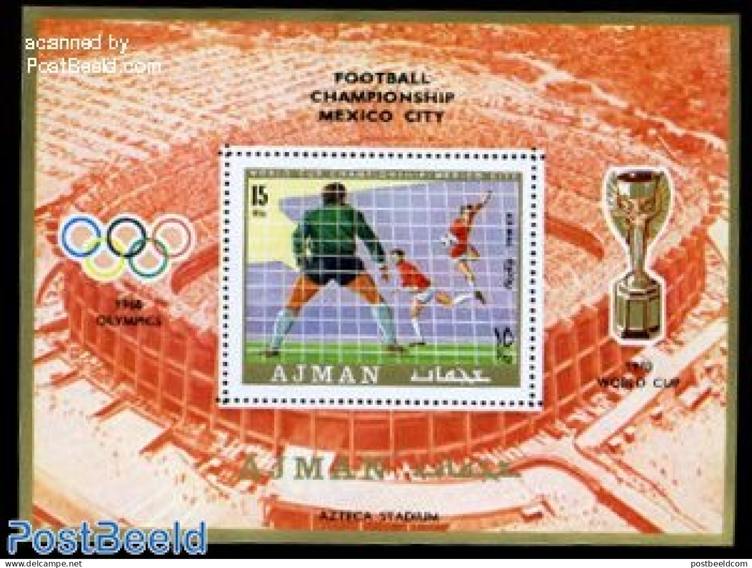 Ajman 1970 World Cup Football Mexico S/s, Mint NH, Sport - Football - Ajman