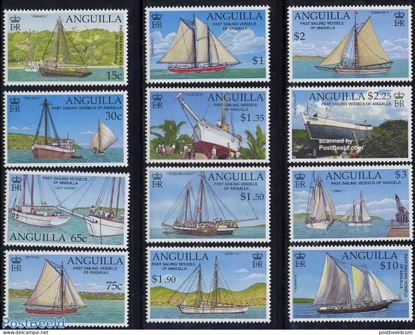 Anguilla 2003 Definitives, Ships 12v, Mint NH, Transport - Ships And Boats - Ships