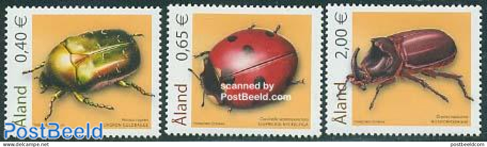 Aland 2006 Beetles 3v, Mint NH, Nature - Animals (others & Mixed) - Insects - Ålandinseln