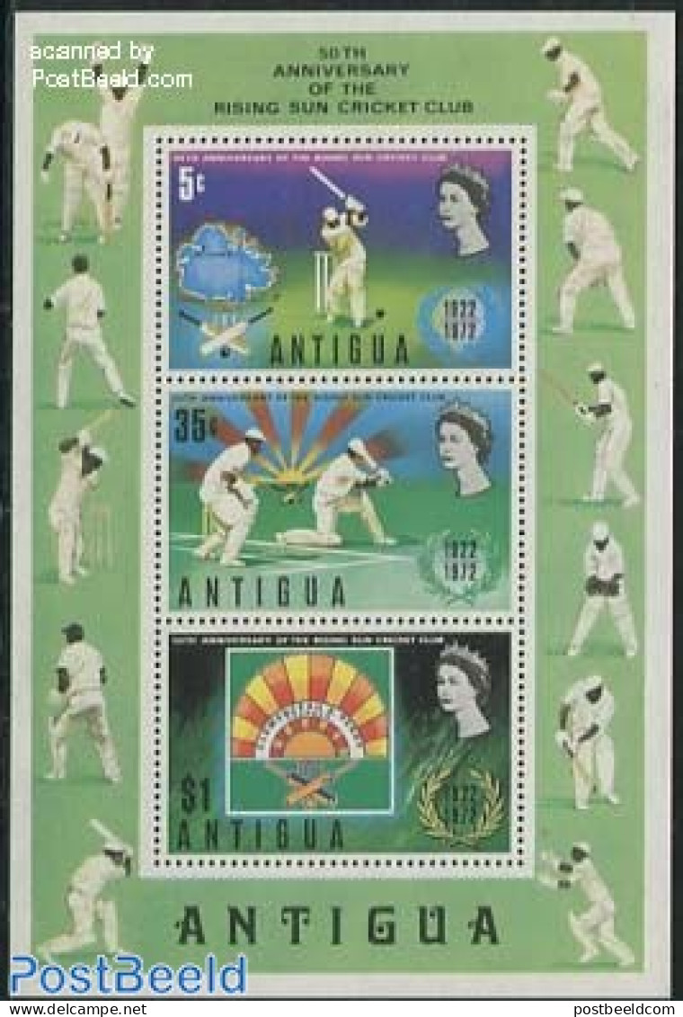Antigua & Barbuda 1972 Cricket Club S/s, Mint NH, Sport - Cricket - Sport (other And Mixed) - Cricket