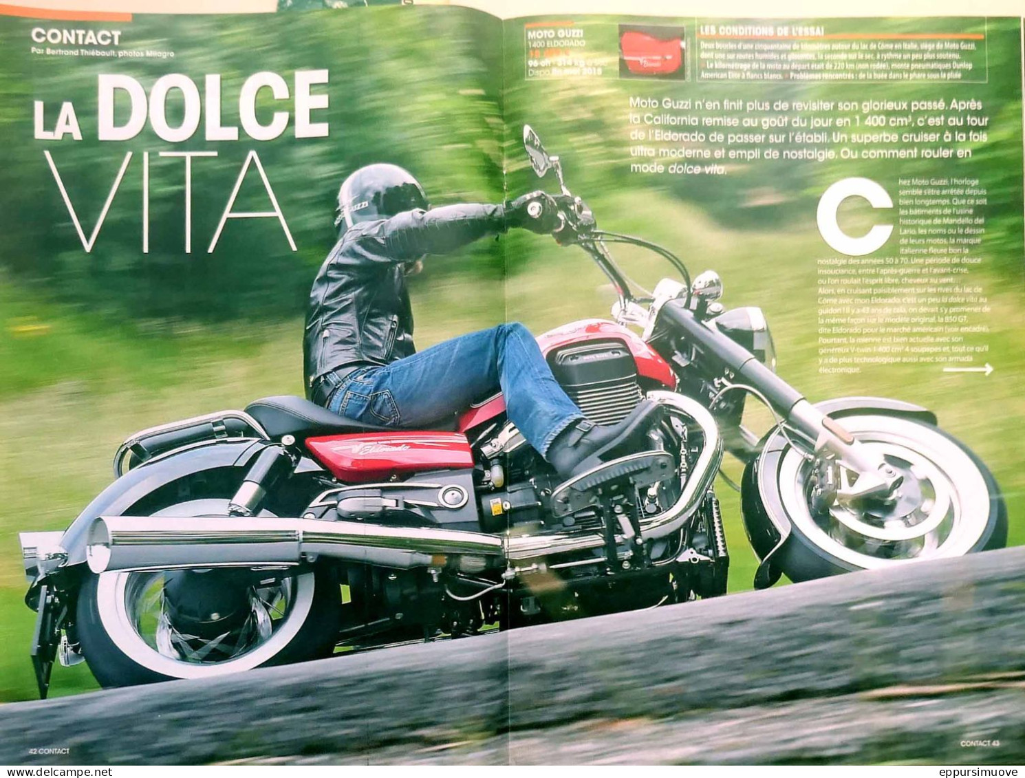 Article Papier 7 Pages MOTO GUZZI 1400 ELDORADO Mai 2015 MJFL - Ohne Zuordnung