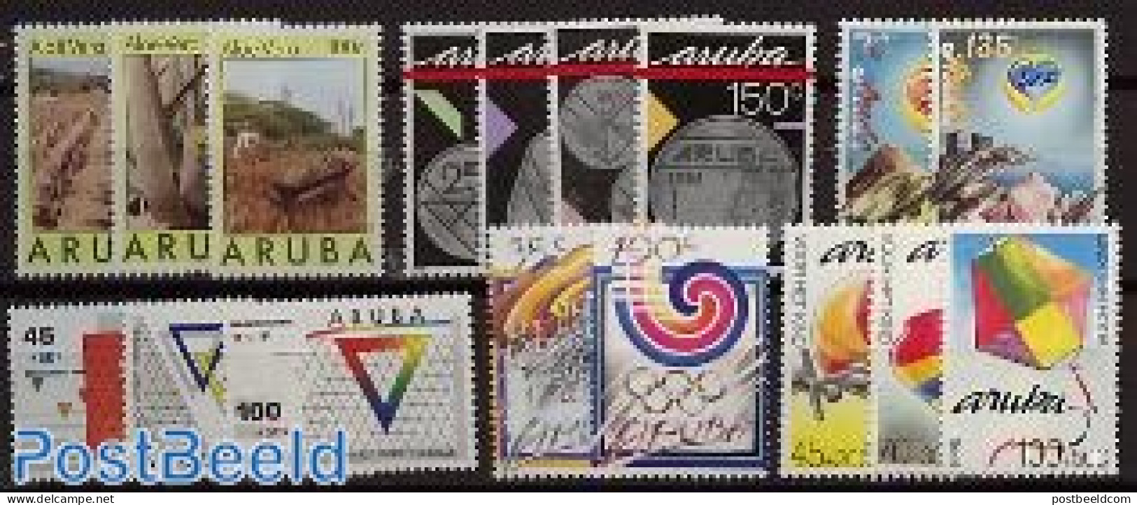 Aruba 1988 Yearset 1988 (17v), Mint NH, Various - Yearsets (by Country) - Ohne Zuordnung