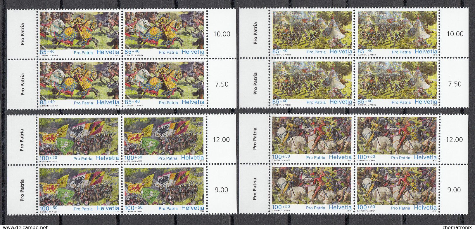 Suiza / Switzerland 2010 - Michel 2159-2162 - Blocks Of 4  ** MNH - Ongebruikt