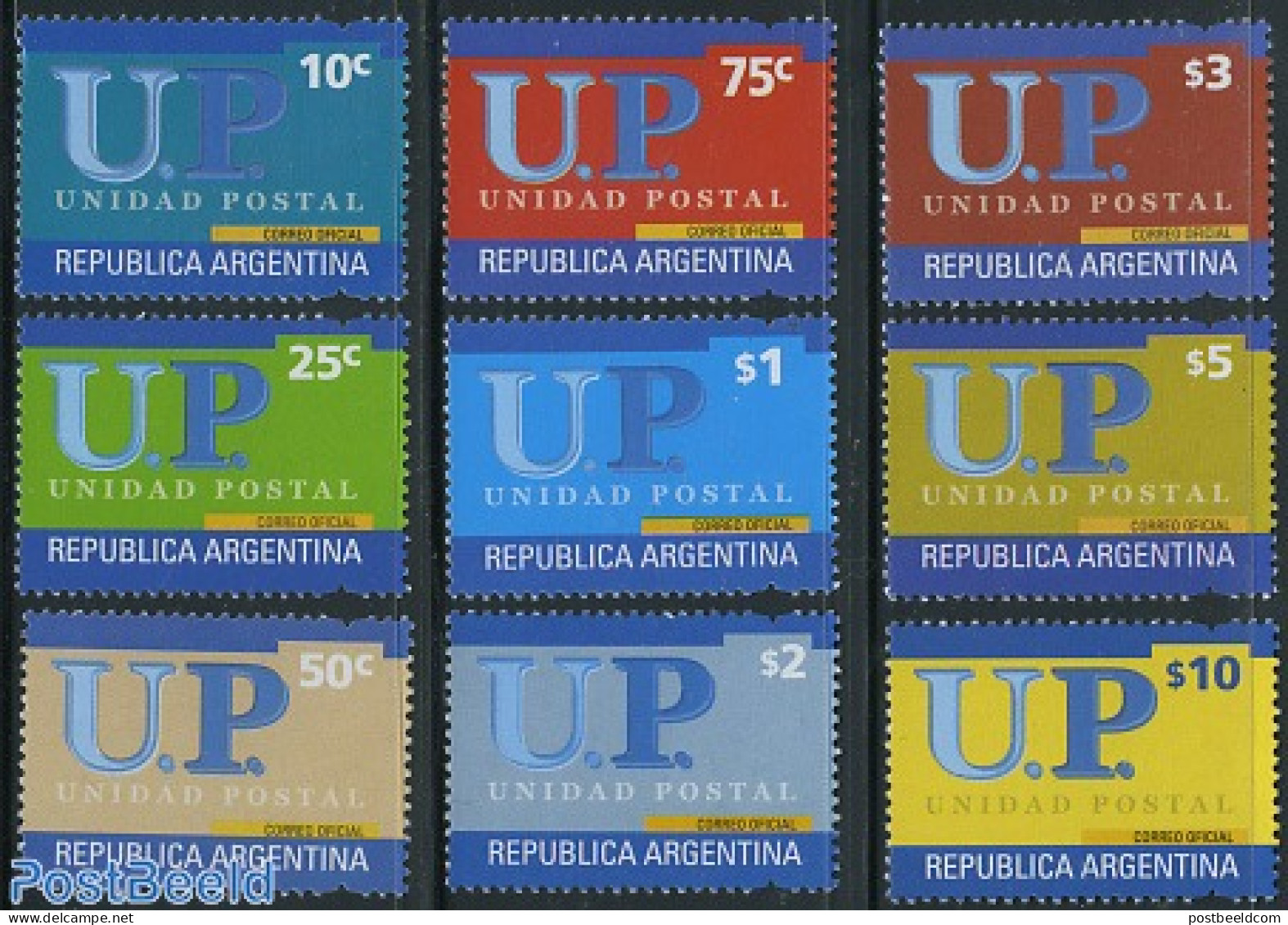 Argentina 2002 Definitives 9v, Mint NH - Unused Stamps