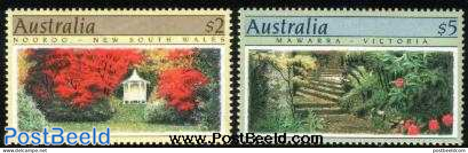 Australia 1989 Gardens 2v, Mint NH, Nature - Flowers & Plants - Gardens - Unused Stamps
